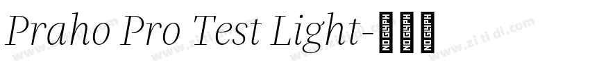 Praho Pro Test Light字体转换